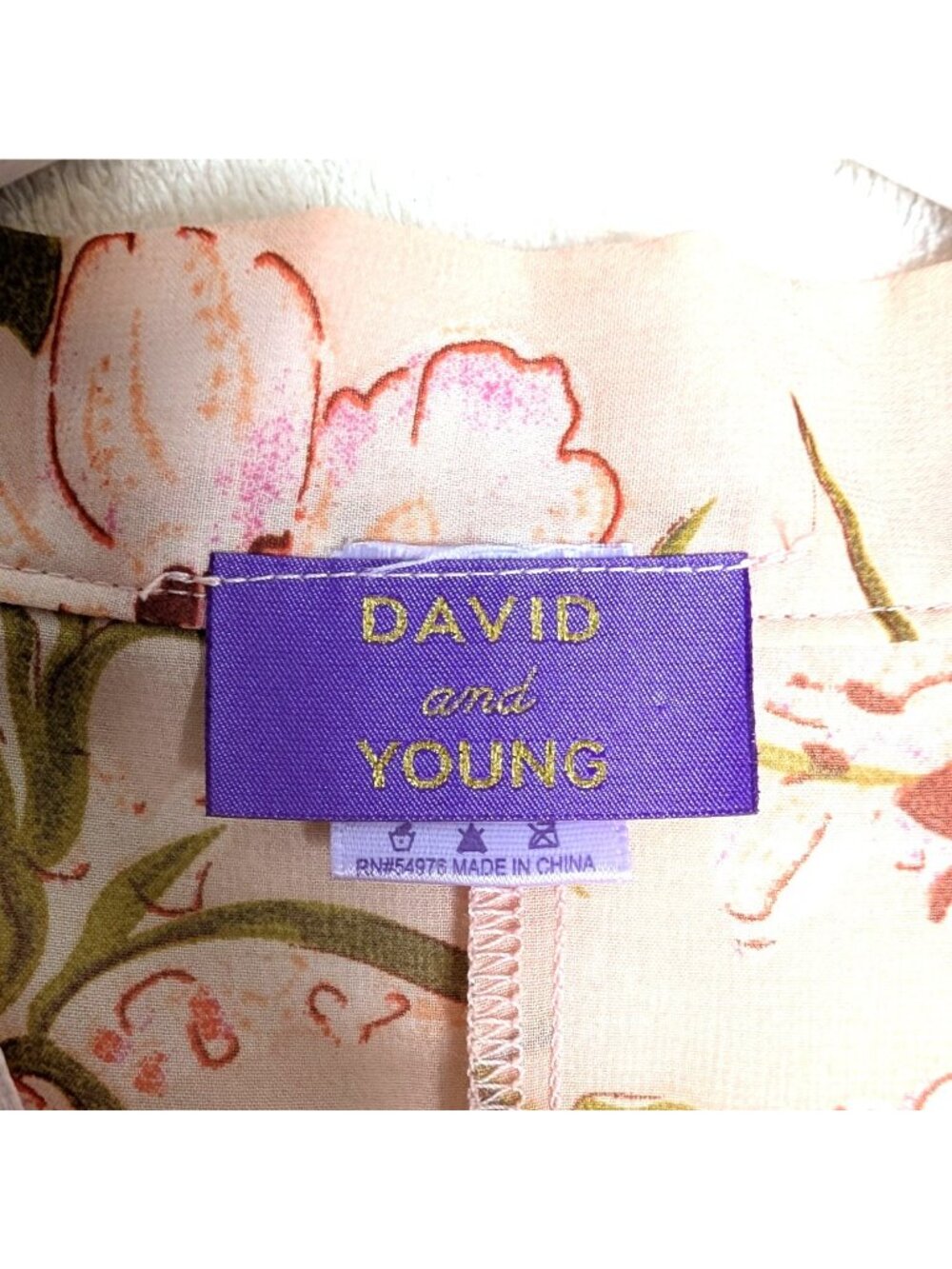 Floral Kimono Cardigan With Tassel Tie Waist By David & Young Lightweight Pink C - Picture 4 of 11